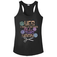 Funny Yarn Crafting Saying Knitting Crochet TShirt Ladies PosiCharge Competitor Racerback Tank