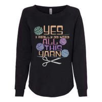 Funny Yarn Crafting Saying Knitting Crochet TShirt Womens California Wash Sweatshirt