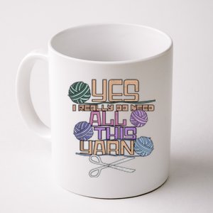 Funny Yarn Crafting Saying Knitting Crochet TShirt Coffee Mug