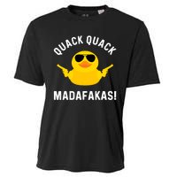 Funny Yellow Crazy Rubber Duck Madafakas Quack Quack Cooling Performance Crew T-Shirt