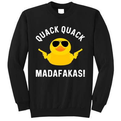 Funny Yellow Crazy Rubber Duck Madafakas Quack Quack Sweatshirt