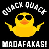 Funny Yellow Crazy Rubber Duck Madafakas Quack Quack Sustainable Bucket Hat