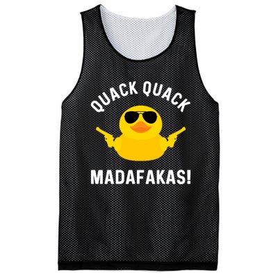 Funny Yellow Crazy Rubber Duck Madafakas Quack Quack Mesh Reversible Basketball Jersey Tank