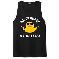 Funny Yellow Crazy Rubber Duck Madafakas Quack Quack PosiCharge Competitor Tank