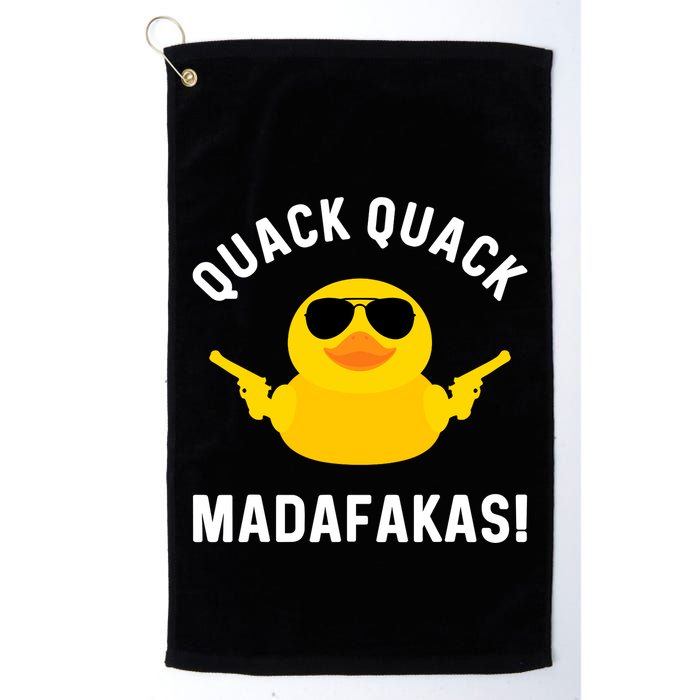 Funny Yellow Crazy Rubber Duck Madafakas Quack Quack Golf Towel