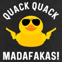 Funny Yellow Crazy Rubber Duck Madafakas Quack Quack Golf Towel