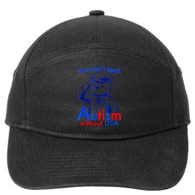 Funny You CanT Spell Autism Without Usa 7-Panel Snapback Hat