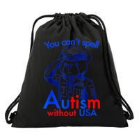 Funny You CanT Spell Autism Without Usa Drawstring Bag