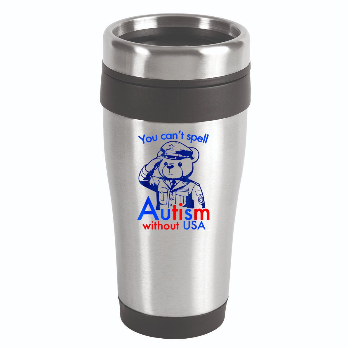 Funny You CanT Spell Autism Without Usa 16oz Travel Tumbler