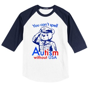 Funny You CanT Spell Autism Without Usa Baseball Sleeve Shirt