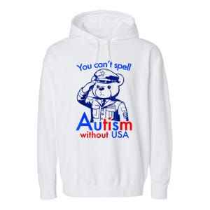 Funny You CanT Spell Autism Without Usa Garment-Dyed Fleece Hoodie