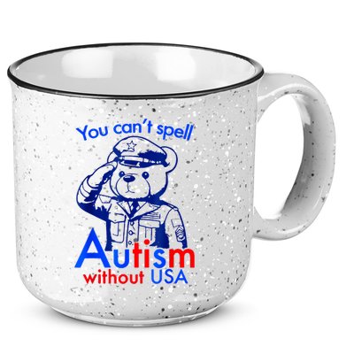 Funny You CanT Spell Autism Without Usa 15oz Campfire Ceramic Mug