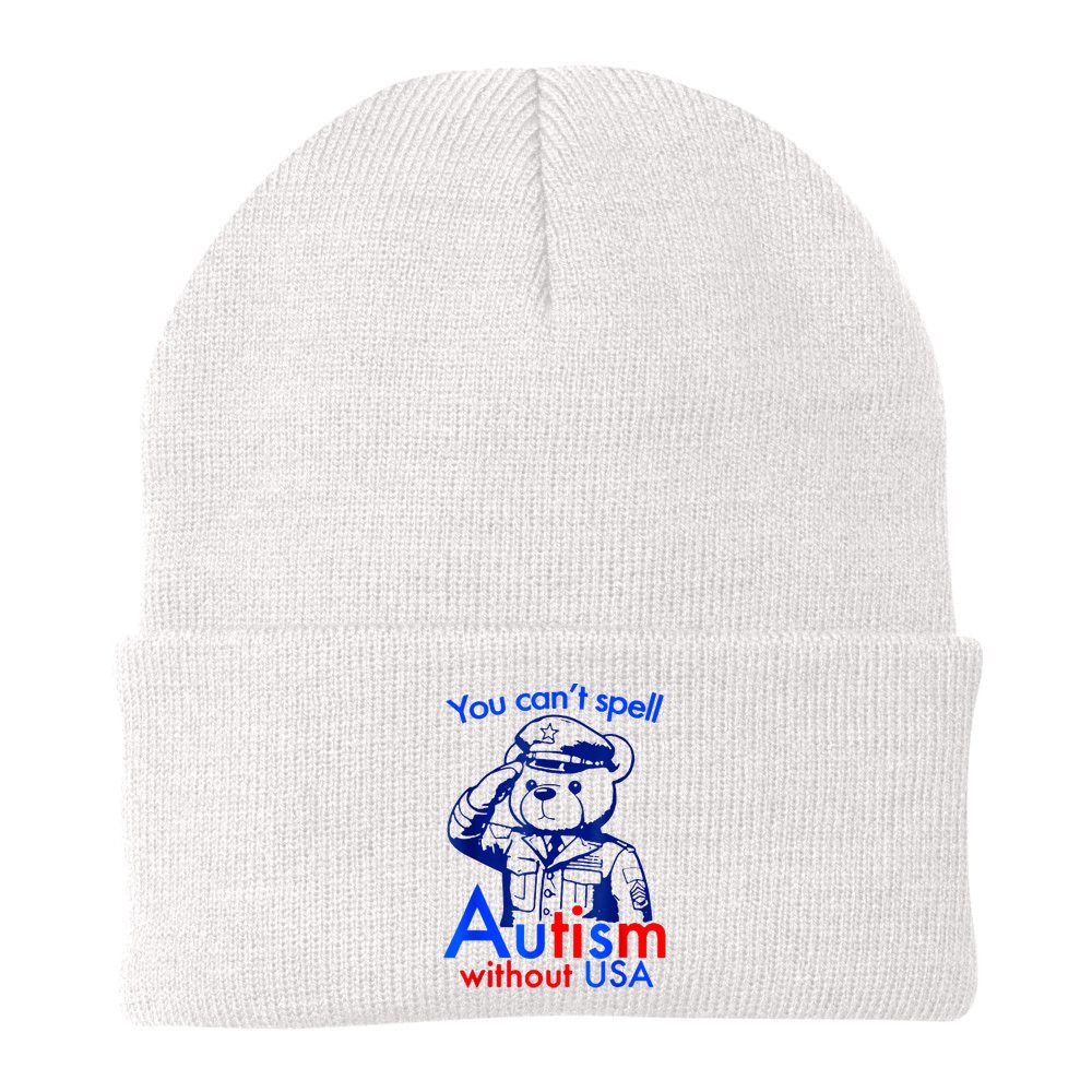 Funny You CanT Spell Autism Without Usa Beanie