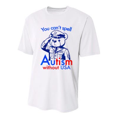 Funny You CanT Spell Autism Without Usa Youth Performance Sprint T-Shirt