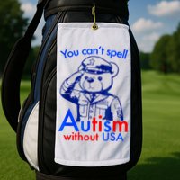 Funny You CanT Spell Autism Without Usa Golf Towel
