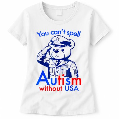 Funny You CanT Spell Autism Without Usa Womens T-Shirt