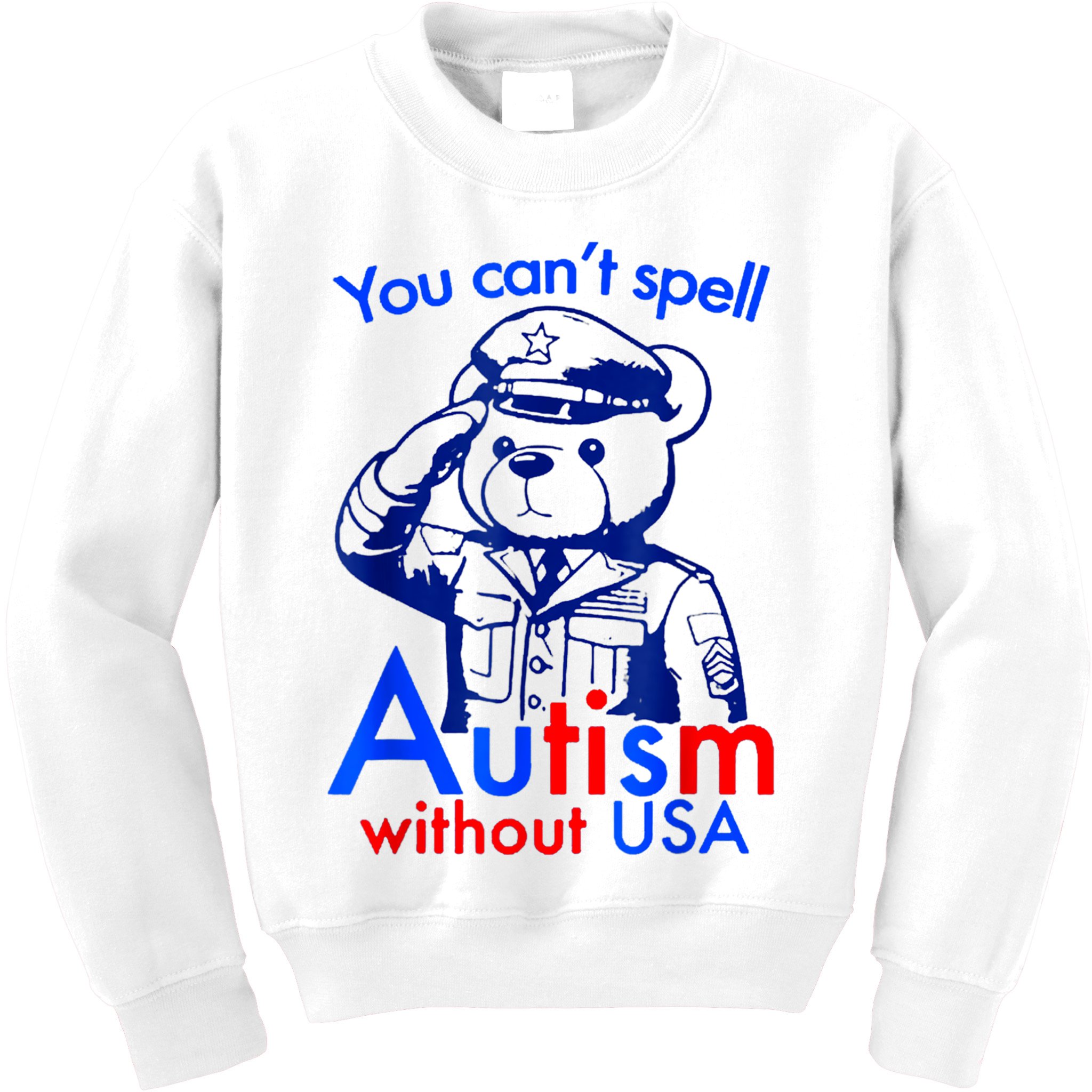 Funny You CanT Spell Autism Without Usa Kids Sweatshirt