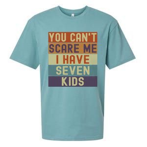 Funny You Cant Scare Me I Have 7 Sarcastic Mom Dad Gift Sueded Cloud Jersey T-Shirt