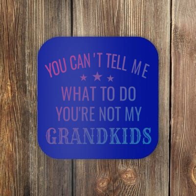 Fun You CanT Tell Me What To Do YouRe Not My Grand Gift Coaster