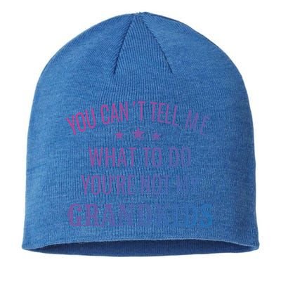 Fun You CanT Tell Me What To Do YouRe Not My Grand Gift Sustainable Beanie