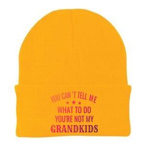 Fun You CanT Tell Me What To Do YouRe Not My Grand Gift Knit Cap Winter Beanie