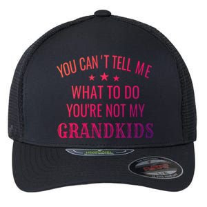 Fun You CanT Tell Me What To Do YouRe Not My Grand Gift Flexfit Unipanel Trucker Cap