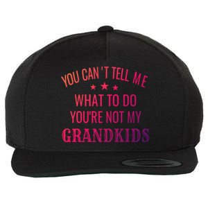 Fun You CanT Tell Me What To Do YouRe Not My Grand Gift Wool Snapback Cap