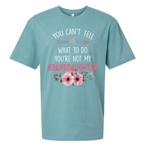 Funny You Cant Tell Me What To Do Youre Not My Granddaughter Sueded Cloud Jersey T-Shirt