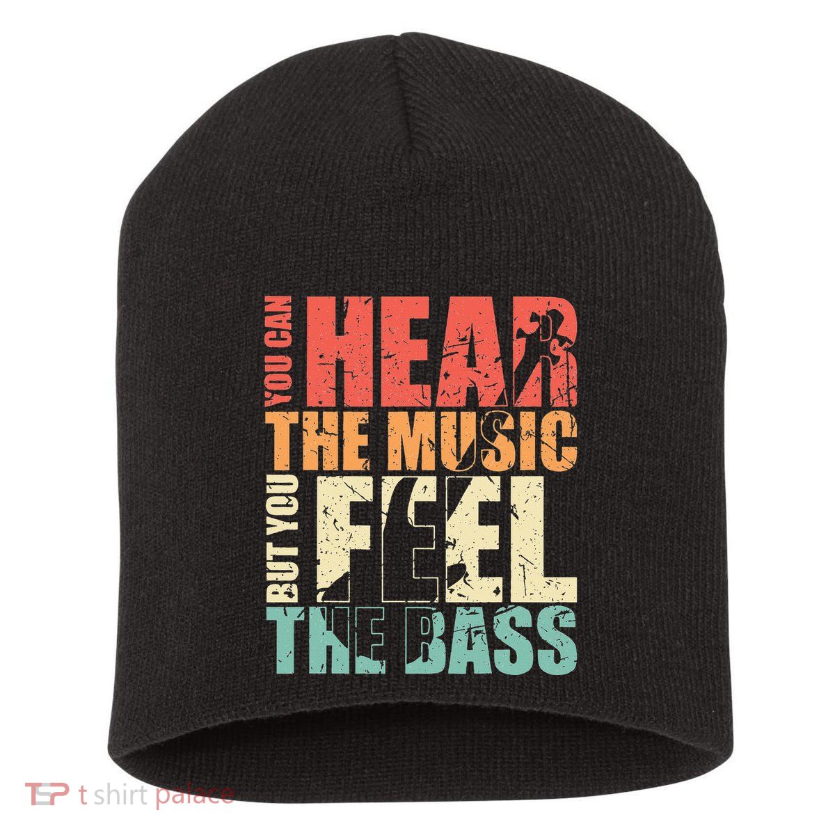 Funny You Can Hear The Music But You Feel The Bass Player Short Acrylic Beanie
