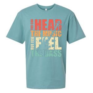 Funny You Can Hear The Music But You Feel The Bass Player Sueded Cloud Jersey T-Shirt