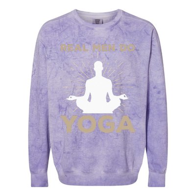 Funny Yoga Design Yoga Pose Meditation Lovers Colorblast Crewneck Sweatshirt