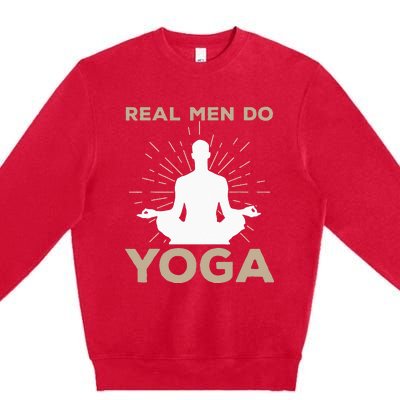 Funny Yoga Design Yoga Pose Meditation Lovers Premium Crewneck Sweatshirt