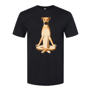 Funny Yoga Dog Black Mouth Cur Softstyle® CVC T-Shirt