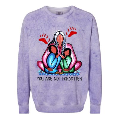 Funny You Day Are Not Forgotten Native American Colorblast Crewneck Sweatshirt