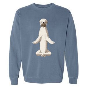 Funny Yoga Dog Irish Soft Coated Wheaten Terrier Meaningful Gift Garment-Dyed Sweatshirt