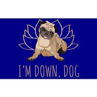 Funny Yoga Dog Pun Im Down Dog Spiritual Namaste Pug Lover Gift Bumper Sticker