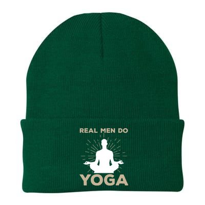 Funny Yoga Design For Men Boy Yoga Pose Meditation Lovers Knit Cap Winter Beanie