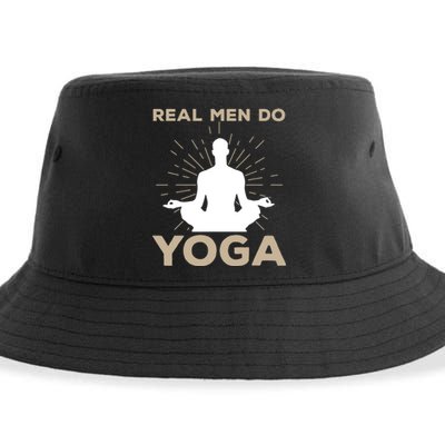 Funny Yoga Design For Men Boy Yoga Pose Meditation Lovers Sustainable Bucket Hat