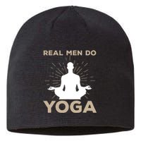 Funny Yoga Design For Men Boy Yoga Pose Meditation Lovers Sustainable Beanie