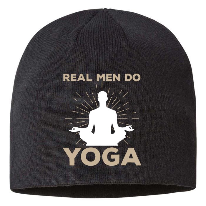 Funny Yoga Design For Men Boy Yoga Pose Meditation Lovers Sustainable Beanie