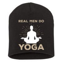 Funny Yoga Design For Men Boy Yoga Pose Meditation Lovers Short Acrylic Beanie