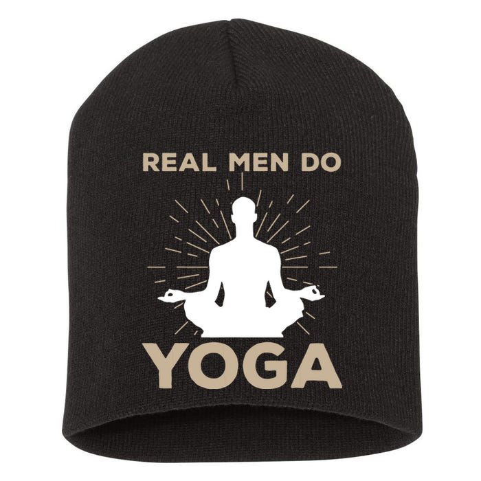 Funny Yoga Design For Men Boy Yoga Pose Meditation Lovers Short Acrylic Beanie