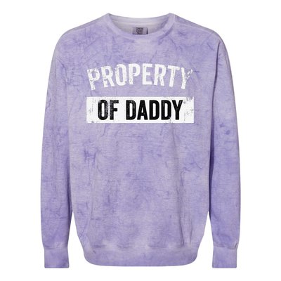 Funny Yes Daddy BDSM Kink Sex Lover Xmas Colorblast Crewneck Sweatshirt