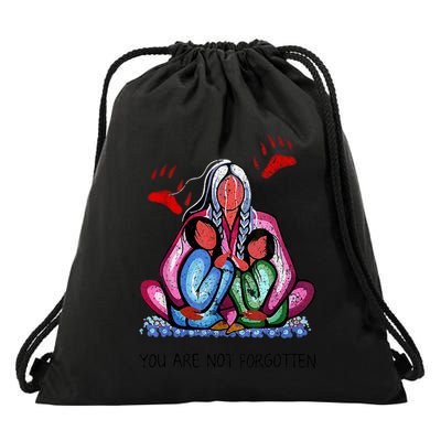 Funny You Day Are Not Forgotten Native American You Are Not Forgotten Drawstring Bag