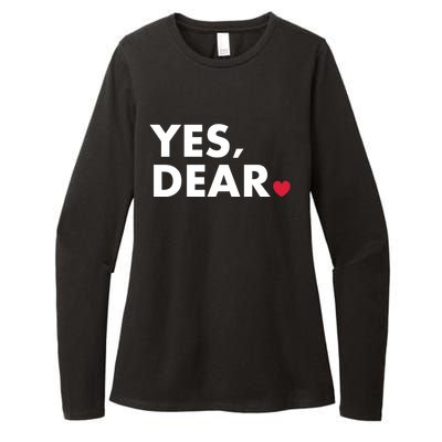 Funny Yes Dear Heart Valentines Day Husband Wife Gift Womens CVC Long Sleeve Shirt