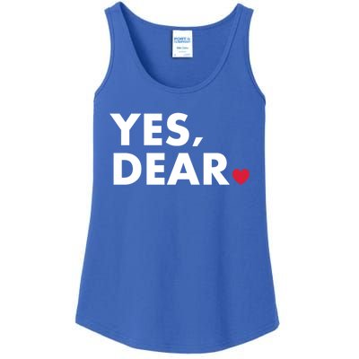 Funny Yes Dear Heart Valentines Day Husband Wife Gift Ladies Essential Tank