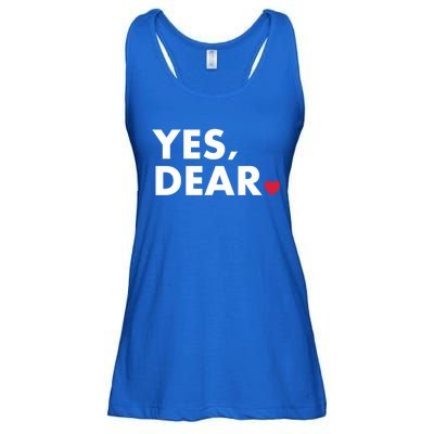 Funny Yes Dear Heart Valentines Day Husband Wife Gift Ladies Essential Flowy Tank