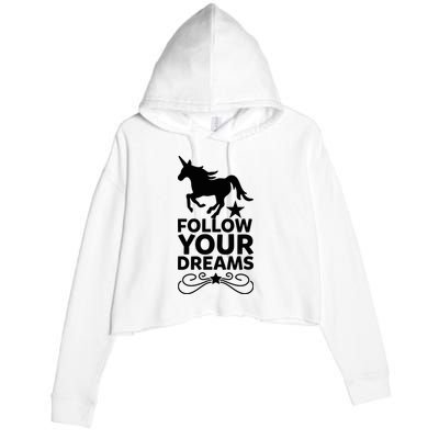 Follow Your Dreams Crop Fleece Hoodie
