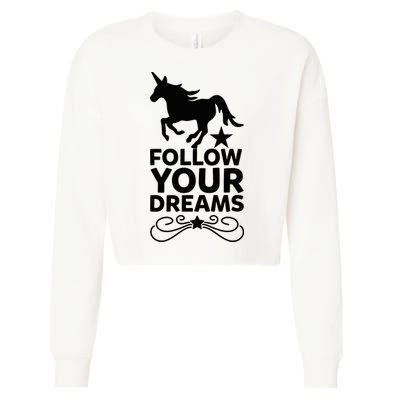 Follow Your Dreams Cropped Pullover Crew