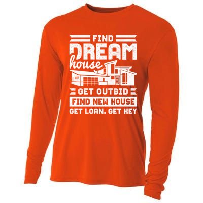 Find Your Dream House Property Housewarming Party Gift Cooling Performance Long Sleeve Crew